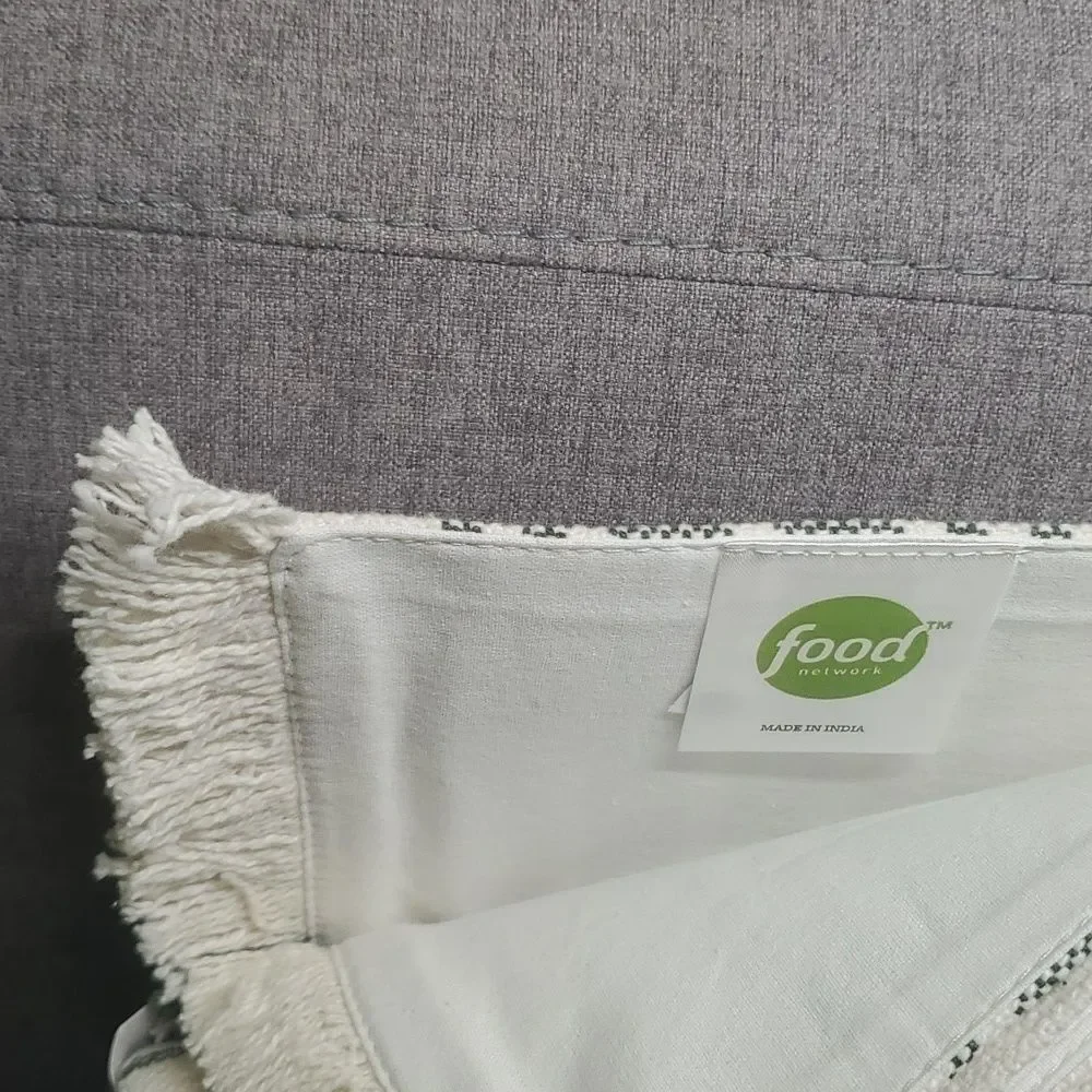 Food Network table runner 14 inches x 72 inches woven plaid runner 100% cotton